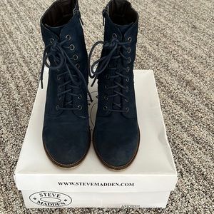 Navy blue Steve Madden booties